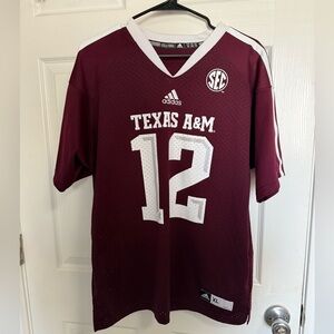 Adidas Maroon Texas A&M Jersey with Number 12